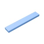 Tile 1 x 6 with Groove #6636 - 212-Bright Light Blue