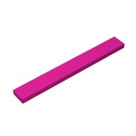 Tile 1 x 8 with Groove #4162 - 124-Magenta