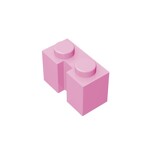 Brick Special 1 x 2 with Groove #4216 - 222-Bright Pink