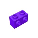 Brick Special 1 x 2 with 2 Studs on 1 Side #11211 - 268-Dark Purple