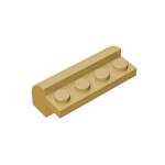 Brick Curved 2 x 4 x 1 1/3 with Curved Top #6081 - 5-Tan