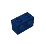 Brick Special 1 x 2 with 2 Studs on 1 Side #11211 - 140-Dark Blue