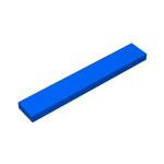 Tile 1 x 6 with Groove #6636 - 23-Blue