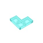 Tile 2 x 2 Corner #14719 - 42-Trans-Light Blue