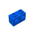 Brick Special 1 x 2 with 2 Studs on 1 Side #11211 - 23-Blue