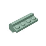 Brick Curved 2 x 4 x 1 1/3 with Curved Top #6081 - 151-Sand Green