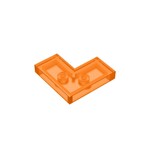 Tile 2 x 2 Corner #14719 - 182-Trans-Orange