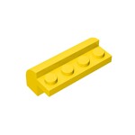 Brick Curved 2 x 4 x 1 1/3 with Curved Top #6081 - 24-Yellow