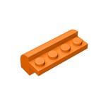 Brick Curved 2 x 4 x 1 1/3 with Curved Top #6081 - 106-Orange