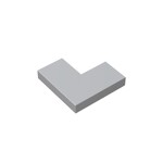 Tile 2 x 2 Corner #14719 - 194-Light Bluish Gray