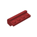 Brick Curved 2 x 4 x 1 1/3 with Curved Top #6081 - 154-Dark Red