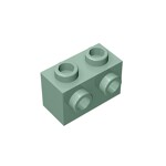 Brick Special 1 x 2 with 2 Studs on 1 Side #11211 - 151-Sand Green