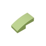 Slope Curved 2 x 1 No Studs [1/2 Bow] #11477 - 330-Olive Green