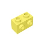 Brick Special 1 x 2 with 2 Studs on 1 Side #11211 - 226-Bright Light Yellow