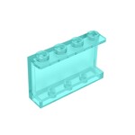 Panel 1 x 4 x 2 with Side Supports - Hollow Studs #14718 - 42-Trans-Light Blue