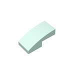 Slope Curved 2 x 1 No Studs [1/2 Bow] #11477 - 323-Light Aqua