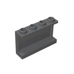 Panel 1 x 4 x 2 with Side Supports - Hollow Studs #14718 - 199-Dark Bluish Gray