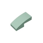 Slope Curved 2 x 1 No Studs [1/2 Bow] #11477 - 151-Sand Green