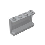 Panel 1 x 4 x 2 with Side Supports - Hollow Studs #14718 - 194-Light Bluish Gray