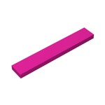 Tile 1 x 6 with Groove #6636 - 124-Magenta