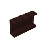 Panel 1 x 4 x 2 with Side Supports - Hollow Studs #14718 - 308-Dark Brown