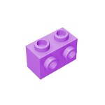 Brick Special 1 x 2 with 2 Studs on 1 Side #11211 - 324-Medium Lavender