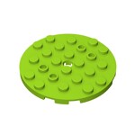 Plate Round 6 x 6 with Hole #11213 - 119-Lime