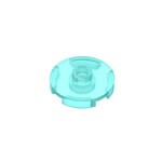 Plate Special Round 2 x 2 with Center Stud (Jumper Plate) #18674 - 42-Trans-Light Blue