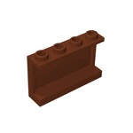 Panel 1 x 4 x 2 with Side Supports - Hollow Studs #14718 - 192-Reddish Brown