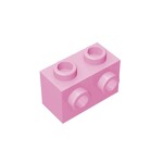 Brick Special 1 x 2 with 2 Studs on 1 Side #11211 - 222-Bright Pink