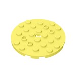 Plate Round 6 x 6 with Hole #11213 - 226-Bright Light Yellow