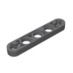 Technic Beam 1 x 5 Thin with Axle Holes on Ends #11478 - 199-Dark Bluish Gray