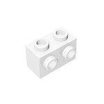 Brick Special 1 x 2 with 2 Studs on 1 Side #11211 - 1-White