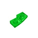 Slope Curved 2 x 1 Inverted #24201 - 48-Trans-Green