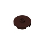 Plate Special Round 2 x 2 with Center Stud (Jumper Plate) #18674 - 308-Dark Brown