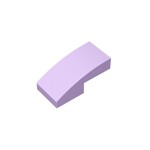 Slope Curved 2 x 1 No Studs [1/2 Bow] #11477 - 325-Lavender