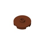 Plate Special Round 2 x 2 with Center Stud (Jumper Plate) #18674 - 192-Reddish Brown