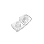 Slope Curved 2 x 1 Inverted #24201 - 40-Trans-Clear