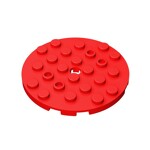 Plate Round 6 x 6 with Hole #11213 - 21-Red