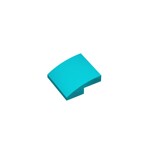 Slope Curved 2 x 2 x 2/3 #15068 - 107-Dark Turquoise