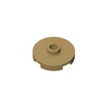 Plate Special Round 2 x 2 with Center Stud (Jumper Plate) #18674 - 138-Dark Tan