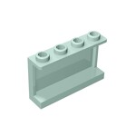 Panel 1 x 4 x 2 with Side Supports - Hollow Studs #14718 - 323-Light Aqua