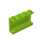 Panel 1 x 4 x 2 with Side Supports - Hollow Studs #14718 - 119-Lime