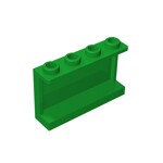 Panel 1 x 4 x 2 with Side Supports - Hollow Studs #14718 - 28-Green