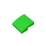 Slope Curved 2 x 2 x 2/3 #15068 - 37-Bright Green