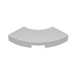 Tile 2 x 2 Curved, Macaroni #27925 - 309-Plated Silver