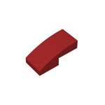 Slope Curved 2 x 1 No Studs [1/2 Bow] #11477 - 154-Dark Red