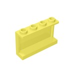 Panel 1 x 4 x 2 with Side Supports - Hollow Studs #14718 - 226-Bright Light Yellow