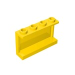 Panel 1 x 4 x 2 with Side Supports - Hollow Studs #14718 - 24-Yellow