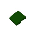 Slope Curved 2 x 2 x 2/3 #15068 - 141-Dark Green